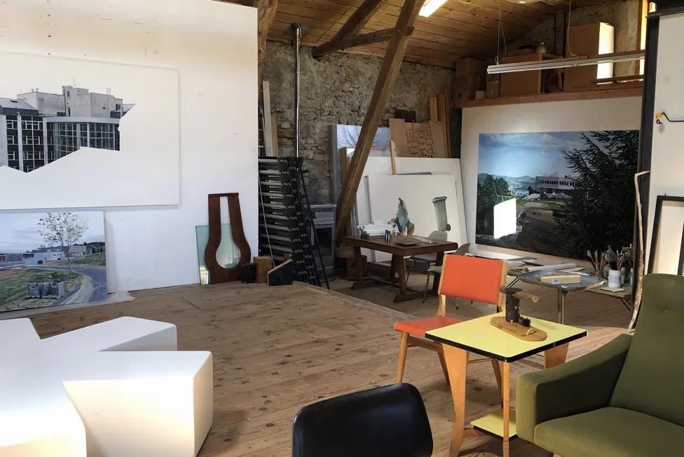 Vue de l'atelier de Bertrand Segonzac